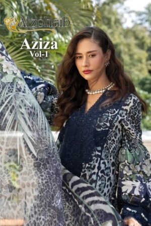 Alzohaib Aziza 1543 To 1546 Cotton Patch Work Salwar Kameez Rehmat Boutique
