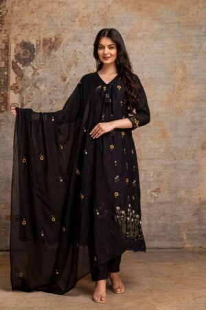 Nisha K 1057 Mul Cotton Kurti With Bottom Dupatta Rehmat Boutique
