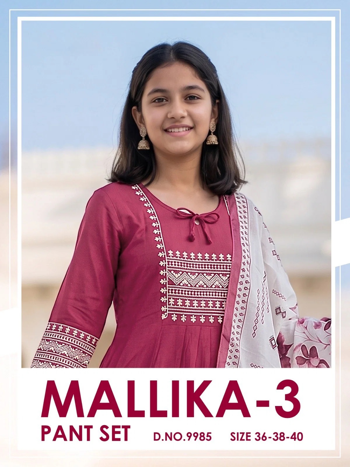 1781800131 Mallika 9985 Roman Silk Anarkali Style Kids Kurti Set with Duppatta Rehmat Boutique Mallika 9985 Roman Silk Anarkali Style Kids Kurti Set with Duppatta Rehmat Boutique