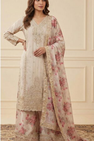 Zorista 10084 A Chinon Silk Embroidered Salwar Suits Collection Rehmat Boutique
