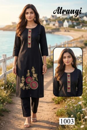 Atrangi Vol 2 Dhabu Cotton Casual Wear Kurti With Bottom Rehmat Boutique