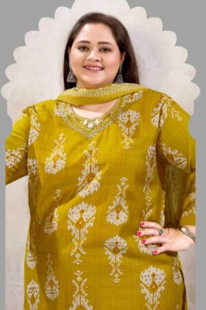 Moksh Plus Size Glory Handworked Kurti Bottom Dupatta Rehmat Boutique