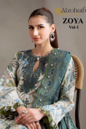 Alzohaib Zoya 1549 To 1552 Cotton Patched Worked Salwar Suits Rehmat Boutique
