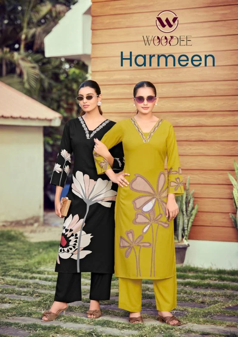 1782185786 Woodee Harmeen Rayon Thread Worked Kurti With Bottom Rehmat Boutique Woodee Harmeen Rayon Thread Worked Kurti With Bottom Rehmat Boutique