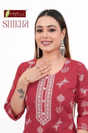 Hetvi Shikha Dhabu Cotton Daily Wear Kurti With Bottom Rehmat Boutique