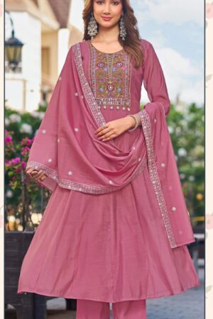 Ladies Flavour 3441 Mul Chanderi Anarkali Kurti Set Collection Rehmat Boutique