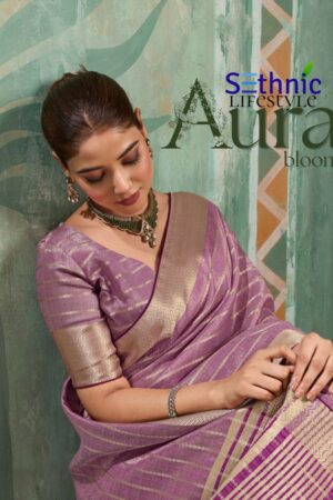 Sethnic Aura Bloom Tissue Cotton Zari Work Saree Collection Rehmat Boutique