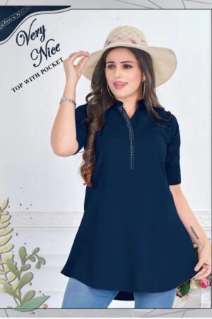 Nikki Vol 1 Rayon Fancy Plain Short Top Collection Rehmat Boutique