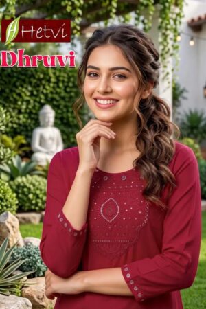 Hetvi Dhruvi Rayon Embroidered Kurti Collection Rehmat Boutique