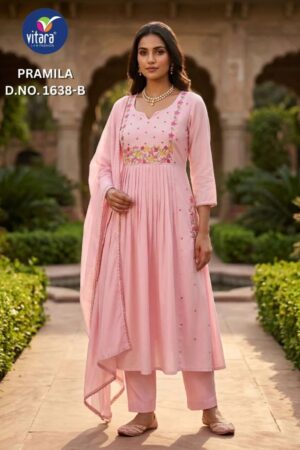 Vitara Pramila Mul Cotton Kurti With Bottom Dupatta Collection Rehmat Boutique