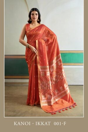 Kanoi Ikkat 001 A To F Tussar Silk Saree Supplier Wholesale Price Rehmat Boutique