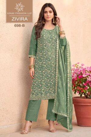 Vinay Kuleesh Zivira Silk Embroidered Salwar Kameez Collection Rehmat Boutique
