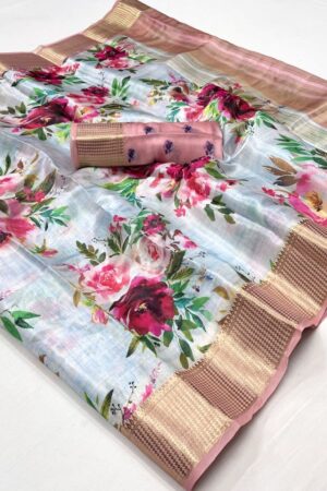 Kudos Vol 2 Organza Weaving Work Printed Saree Collection Rehmat Boutique