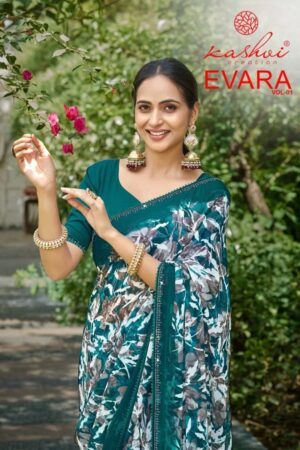 Kashvi Evara Vol 1 Georgette Saree Supplier Online Rehmat Boutique