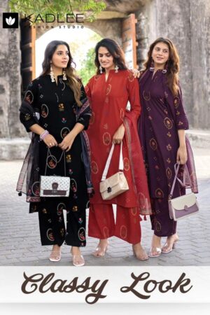 Kadlee Classy Look Printed Kurti With Bottom Dupatta Rehmat Boutique