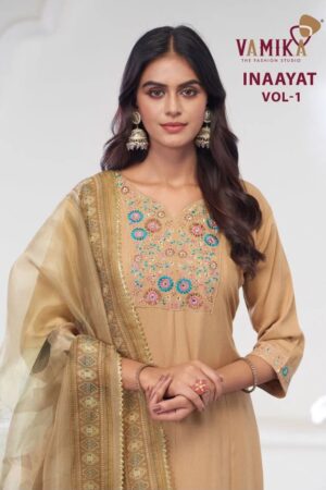 Vamika Inayat Vol 1 Embroidery Work Kurti Bottom With Dupatta Rehmat Boutique