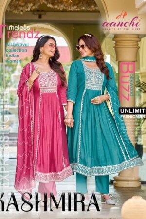Aanchi Kashmira Vol 1 Anarkali Style Kurti With Bottom Dupatta Rehmat Boutique