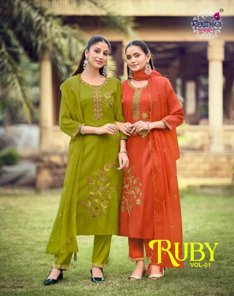 1782834662 Radhika Ruby Vol 1 Embroidered Work Kurti Bottom With Dupatta Rehmat Boutique Radhika Ruby Vol 1 Embroidered Work Kurti Bottom With Dupatta Rehmat Boutique