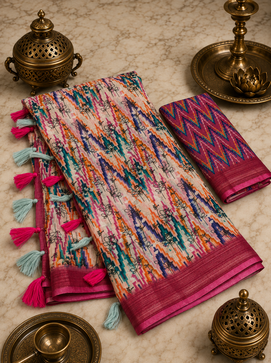 20260616035247.17814926881789375680 Scmg Flora A Linen Floral Printed Saree Collection Rehmat Boutique Scmg Flora A Linen Floral Printed Saree Collection Rehmat Boutique