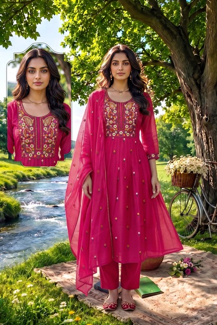 20260619043724.1781775589786892508 Siddhi Vol 8 Mal Chanderi Anarkali Kurti Set Collection Rehmat Boutique Siddhi Vol 8 Mal Chanderi Anarkali Kurti Set Collection Rehmat Boutique