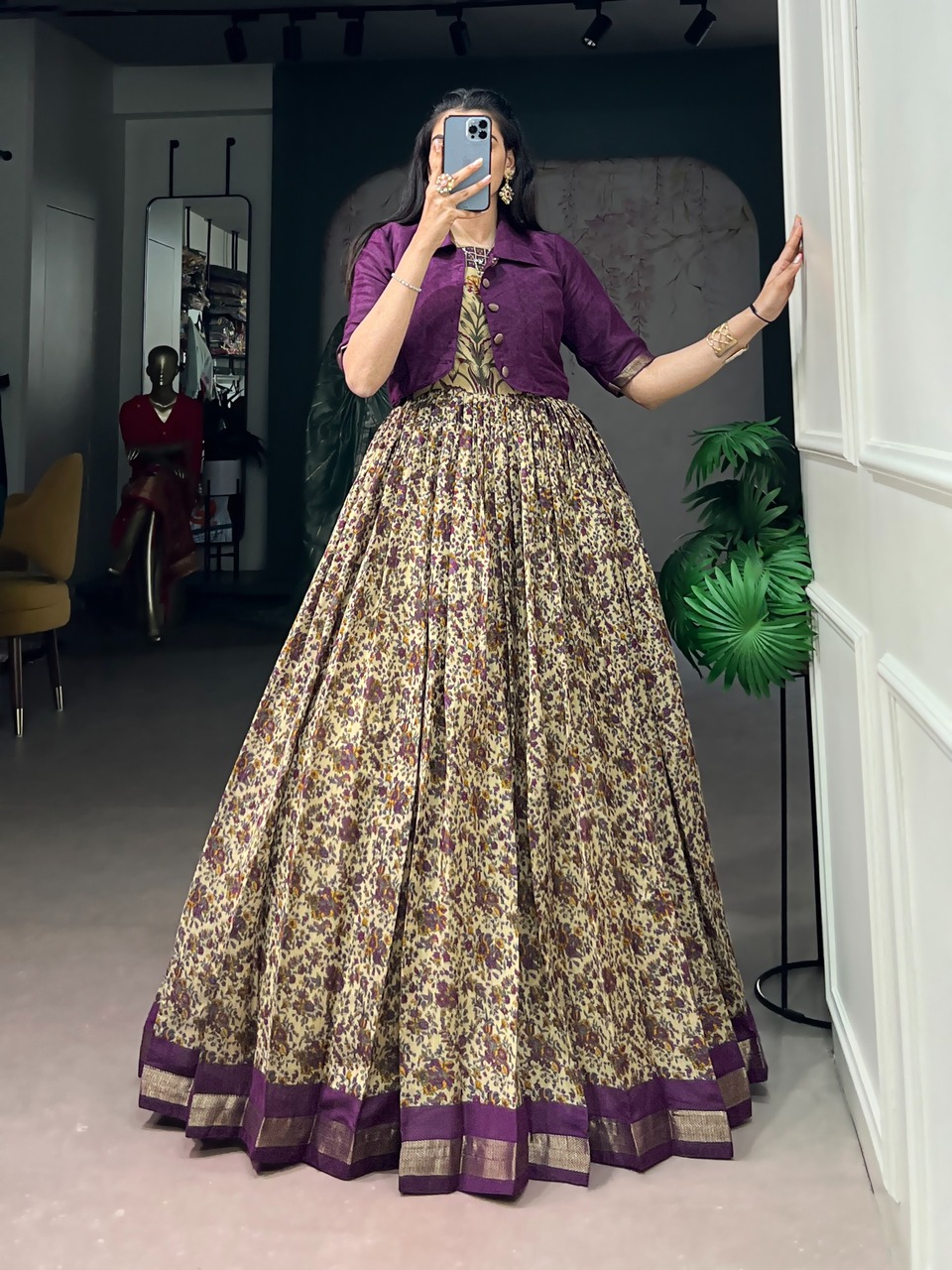 20260619140459.21781861337226366963 Taraa L 5011 Chanderi Printed Gown With Koti Collection Rehmat Boutique Taraa L 5011 Chanderi Printed Gown With Koti Collection Rehmat Boutique