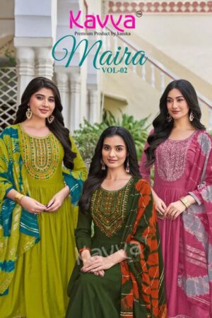 Kavya Maira Vol 2 Chanderi Embroidered Kurti Set With Dupatta Rehmat Boutique