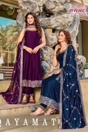 Aanchi Qayamat Vichitra Silk Anarkali Kurti With Bottom Dupatta Rehmat Boutique