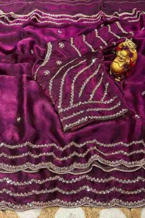 Priya Space Silk Beeds Work Designer Saree Collection Rehmat Boutique