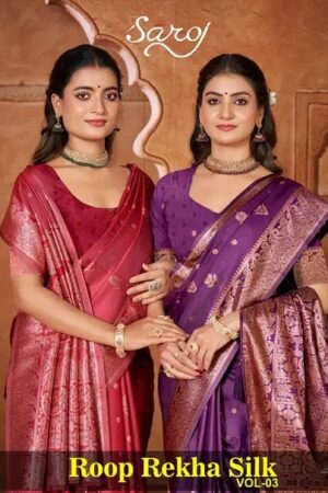 Saroj Roop Rekha Silk Vol 3 Swarovski Work Saree Wholesale Price Rehmat Boutique