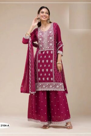 2104 A To D Faux Georgette Designer Salwar Kameez Collection Rehmat Boutique