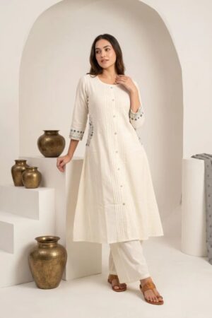 Nisha K 1077 Viscose Butti Work Daily Wear Kurti With Bottom Rehmat Boutique
