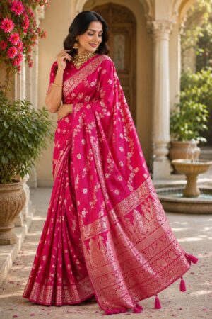 Meera 344 Pure Silk Zari Work Traditional Saree Collectiion Rehmat Boutique