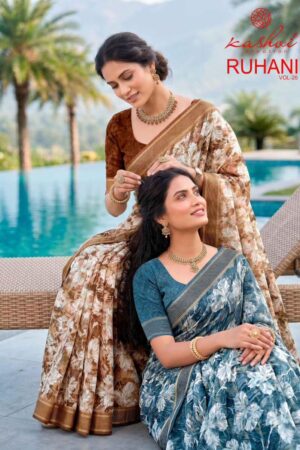 Kashvi Ruhani Vol 26 Zari Patta Casual Wear Saree Collection Rehmat Boutique