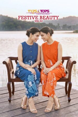 Tips And Tops Festive Beauty Vol 2 Printed Co Ord Set Collection Rehmat Boutique