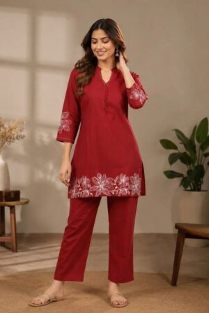 Naisha K 1085 Pure Cotton Stylish Co Ord Set Collection Rehmat Boutique