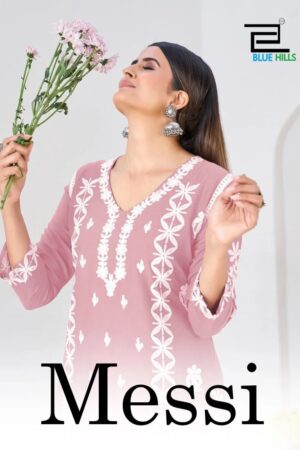 Blue Hills Messi Thread Work Kurti With bottom Collection Rehmat Boutique