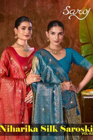 Saroj Niharika Silk Saroski Vol 2 Kanchipuram Saree Collection Rehmat Boutique