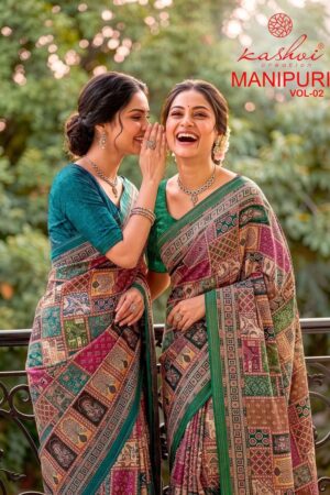 Kashvi Manipuri Vol 2 Manipuri Printed Saree Collection Rehmat Boutique