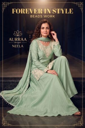 Aurraa Neela Chinon Beads Work Salwar Suits Collection Rehmat Boutique