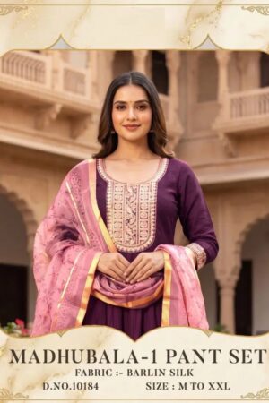 Madhubala 10184 Berlin Silk Kurti With Pant Dupatta Rehmat Boutique