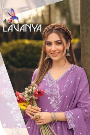 Lavanya Vol 2 Roman Embroidered Kurti With Bottom Dupatta Rehmat Boutique
