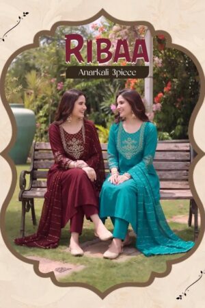 Ribba D No 1001 Roman Silk Anarkali Kurti Set With Dupatta Rehmat Boutique