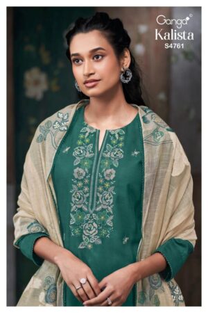 Ganga Kalista 4761 Silk Embroidered Salwar Kameez Rehmat Boutique