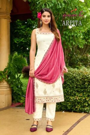 Aanchi Arpita Crystal Silk Kurti With Bottom Dupatta Rehmat Boutique