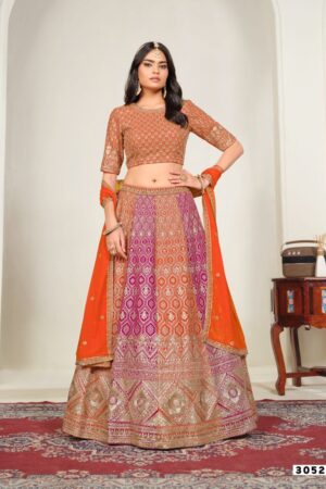 Mehvish Vol 35 Faux Georgette Embroidered Lehenga Choli Rehmat Boutique