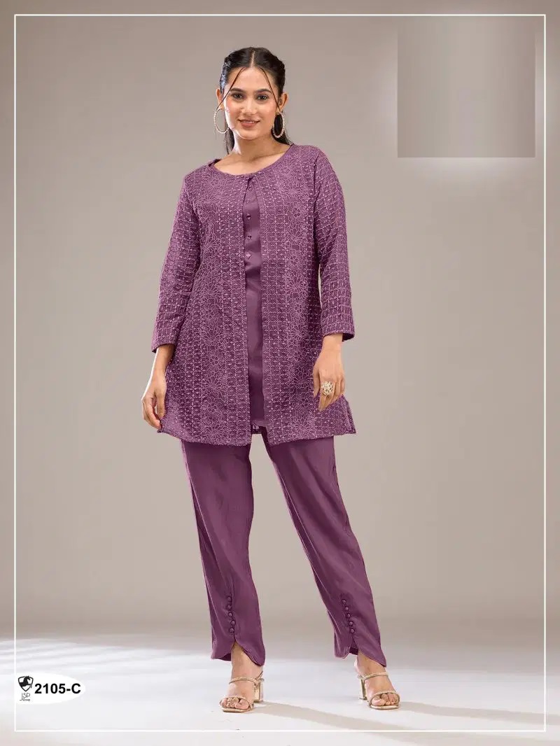 1784640972 2105 A To D Faux Georgette Sequence Work Kurti Bottom With Koti Rehmat Boutique 2105 A To D Faux Georgette Sequence Work Kurti Bottom With Koti Rehmat Boutique