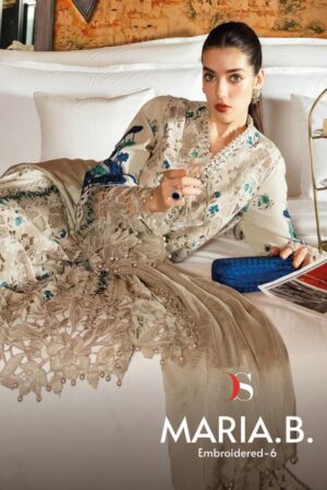 Deepsy Maria B Embroidered Vol 6 Pakistani Suits Chiffon Dupatta Rehmat Boutique