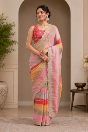 NC 5564 Goldy Silk Sequnins Work Designer Saree Collection Rehmat Boutique