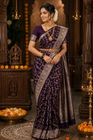 Aab Simran Banarasi Silk Rich Pallu Saree Collection Rehmat Boutique