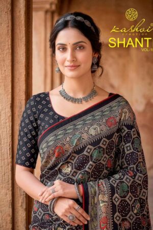 Kashvi Shanti Vol 15 Bright Foil Printed Saree Collection Rehmat Boutique